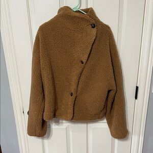 Free People Cozy Brown Sherpa Jacket